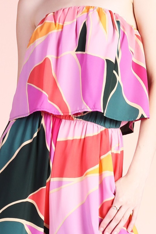 Abstract Print Jumpsuit
