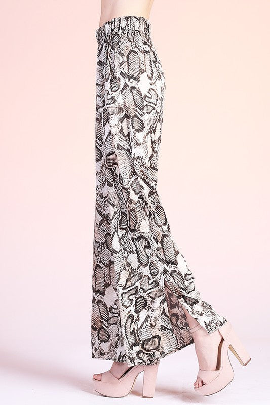Snake Satin Palazzo