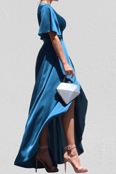 Satin Twist Maxi Dress