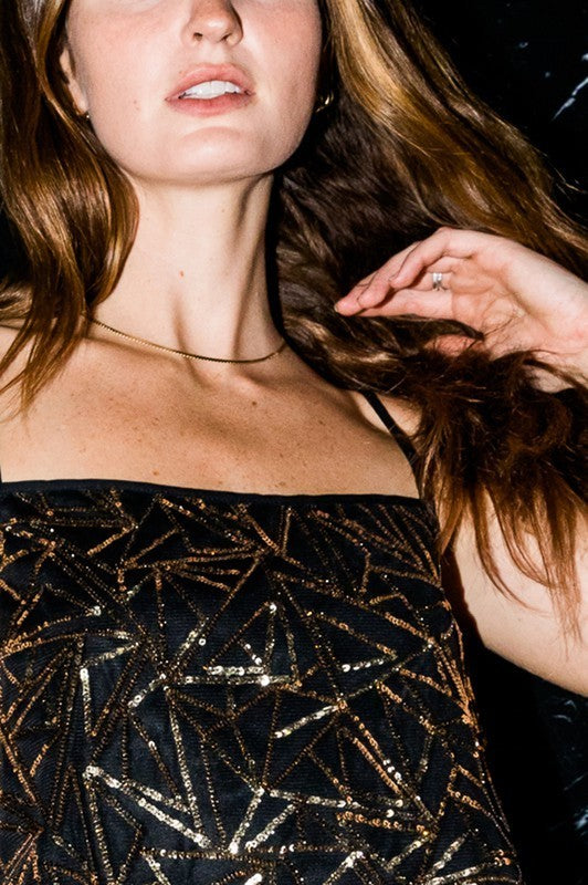 Triangle Sequin Cami Top