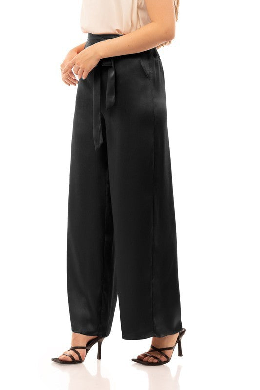 Satin Straight Leg P