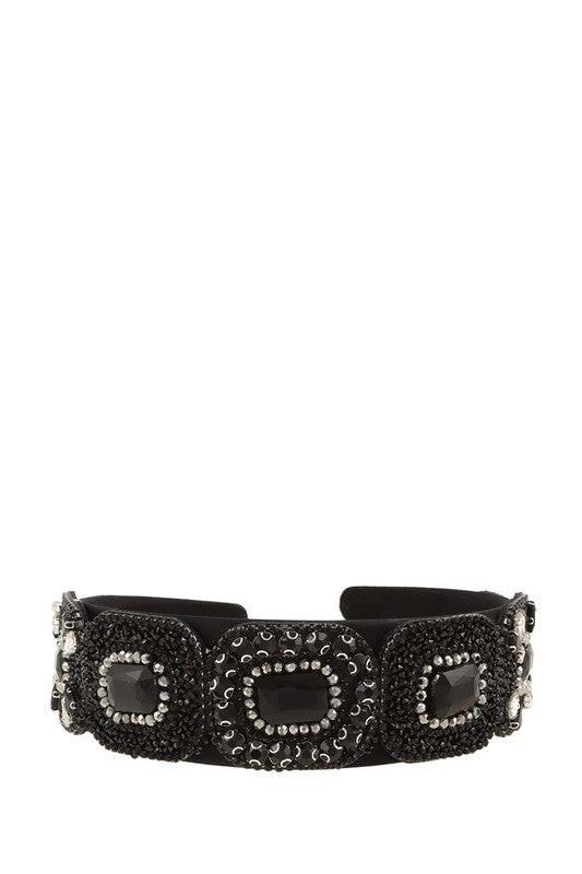 Square Crystal Beads Head Band