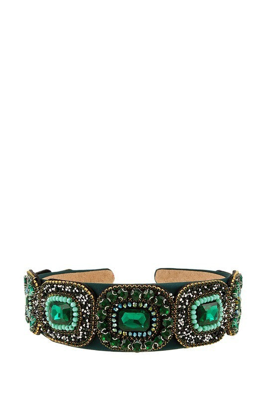 Square Crystal Beads Head Band