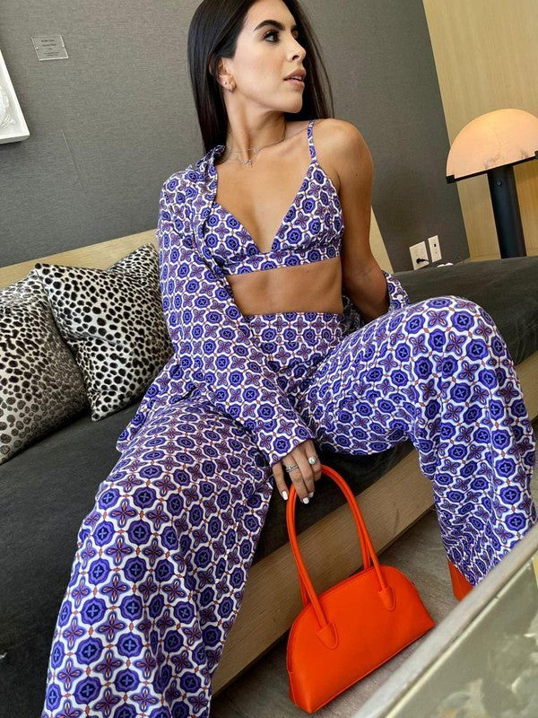 3 Piece Geometric Print Set