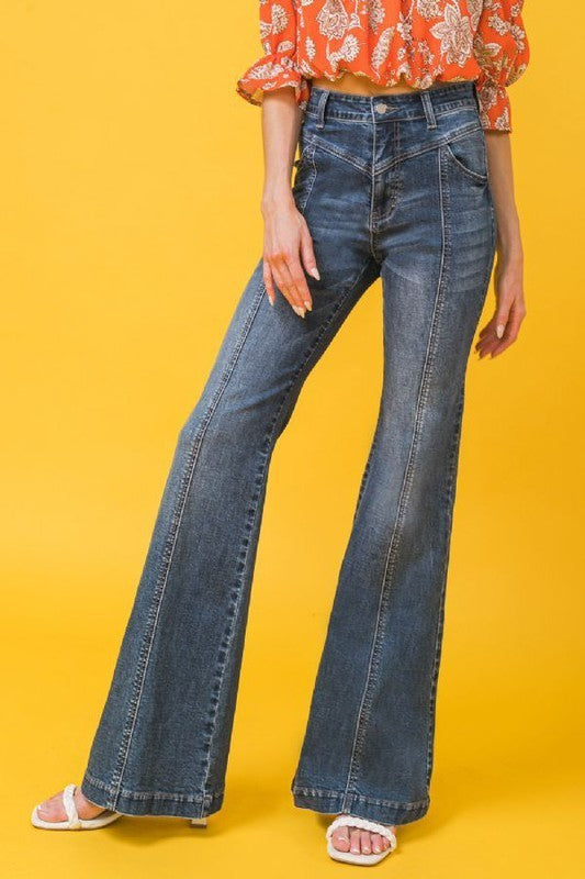 Wide Leg Medium Wash Jeans