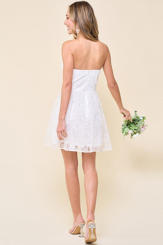 Bustier Lace Embroidery Cocktail Dress