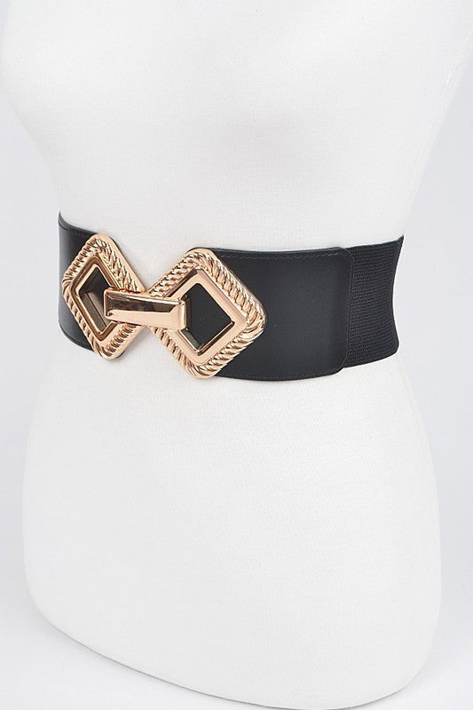 Big Metal Buckle Stretch Belt (Pick Color)
