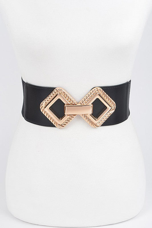 Big Metal Buckle Stretch Belt (Pick Color)
