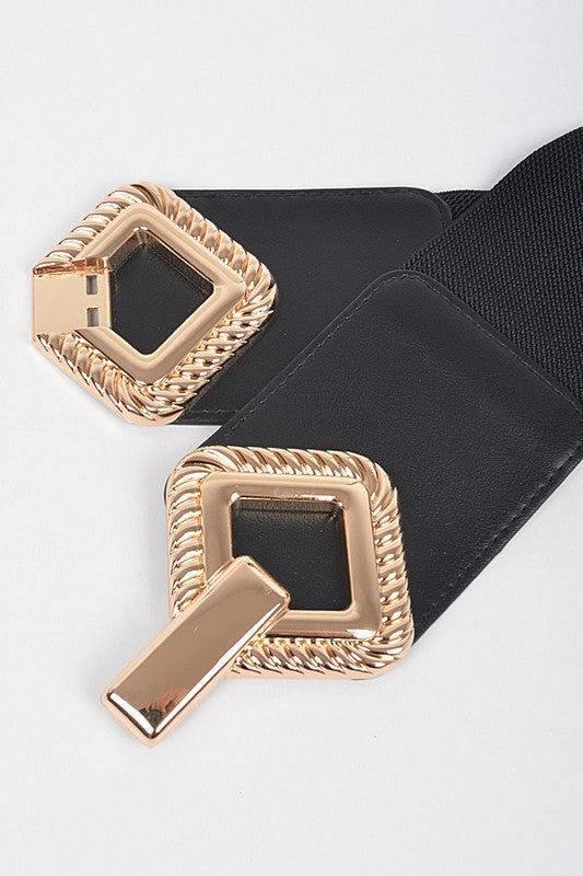 Big Metal Buckle Stretch Belt (Pick Color)