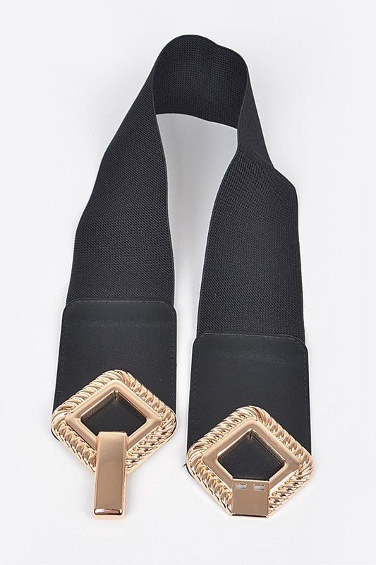 Big Metal Buckle Stretch Belt (Pick Color)