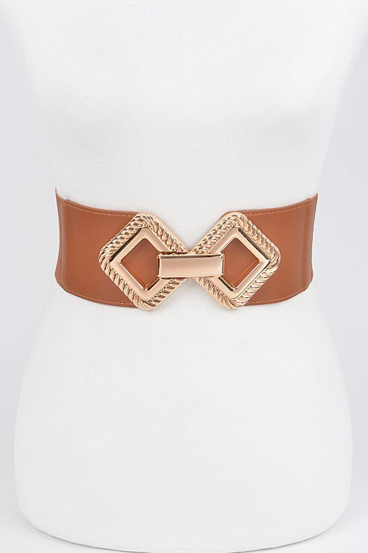 Big Metal Buckle Stretch Belt (Pick Color)