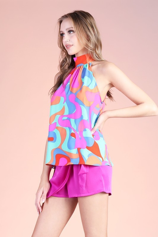 Tulum Dreaming Tie Halter Top