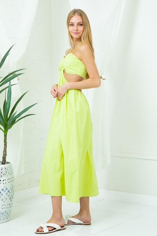 Solid Cut Out Dress