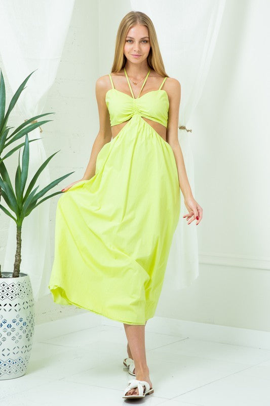 Solid Cut Out Dress