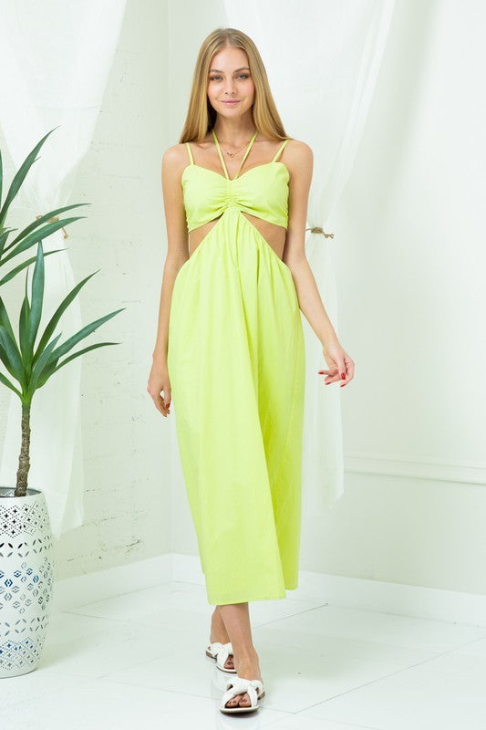 Solid Cut Out Dress
