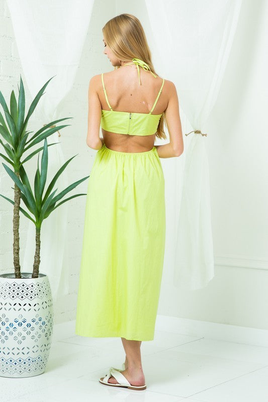 Solid Cut Out Dress