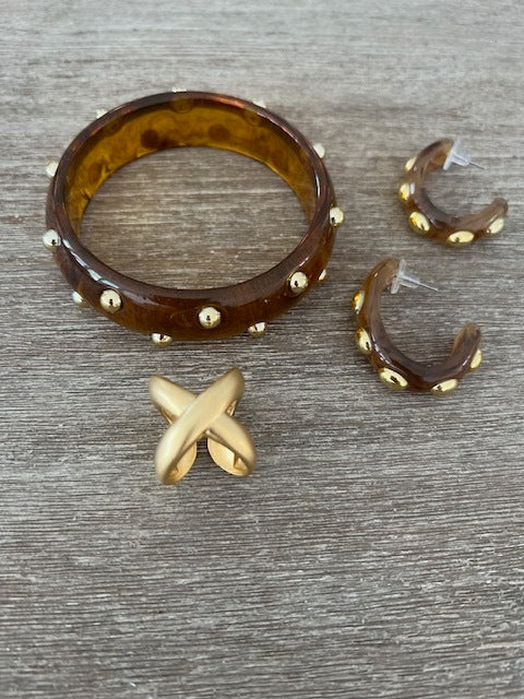 Carey Gold Detail Bracelet Cuff