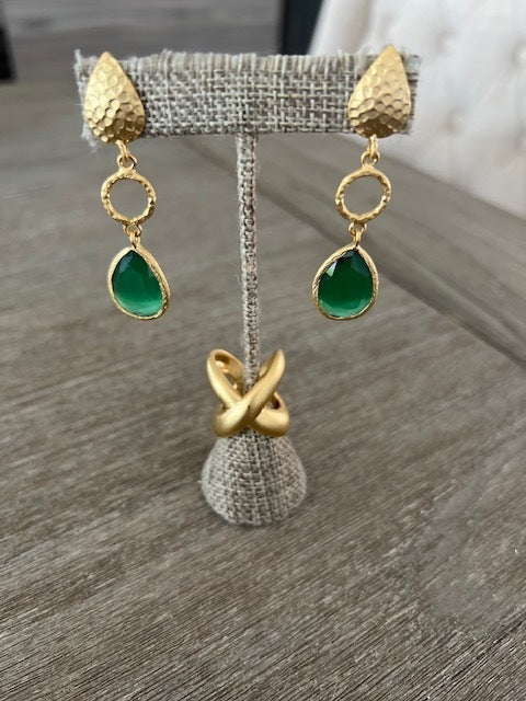 Turkish Green Drop Earrings