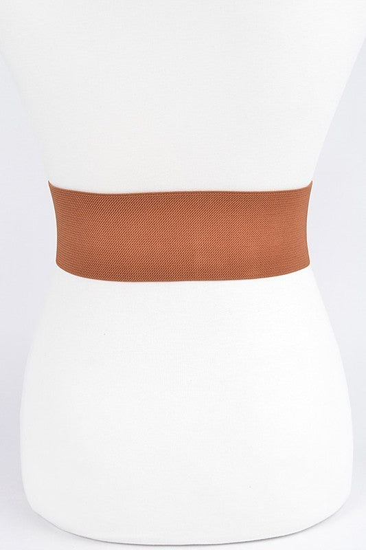 Two Square Buckle Elastic Belt