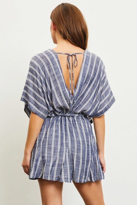 V- Neck Stripped Dress
