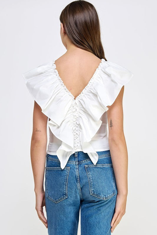 Ruffle Detail Sleeveless top