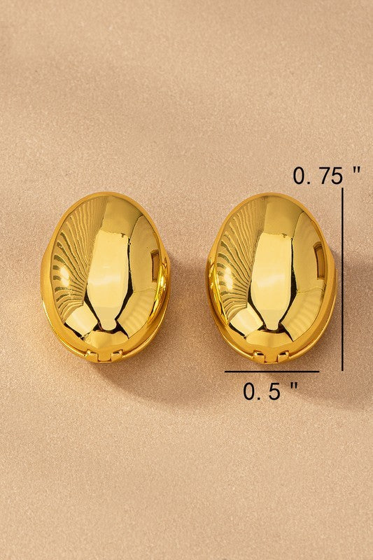 Stainless Steel eggshell earrings