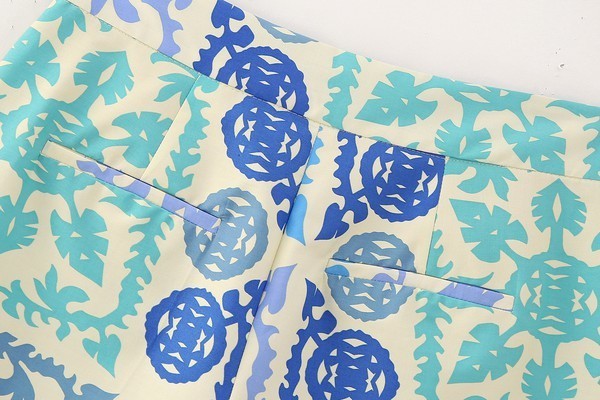 Blue Tones Printed Shorts