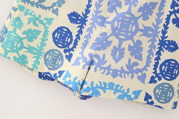 Blue Tones Printed Shorts