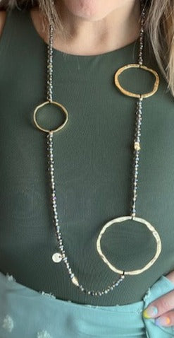Circle Two Tones Turkish Necklace