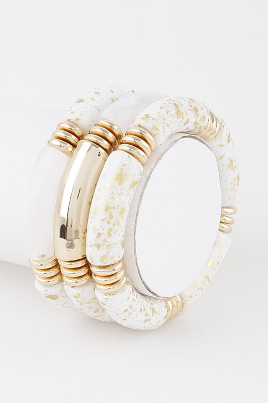 Multi Splatter Tube Bracelet