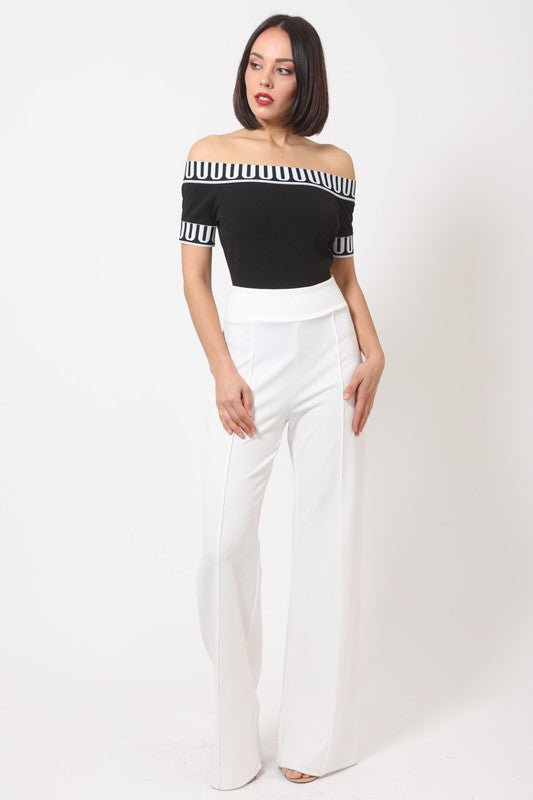 Off Shoulder BW Bodysuit