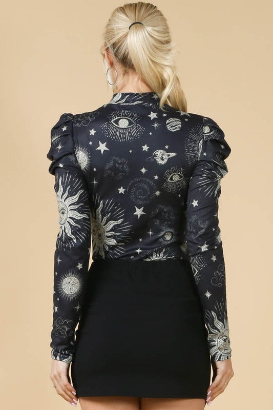 Galaxy Sleeves Top