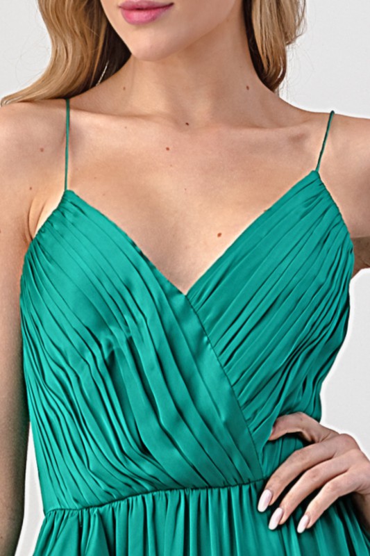 Ruffles Detail Formal Dress