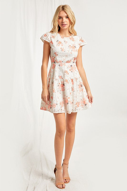 Floral Skater Lace Dress