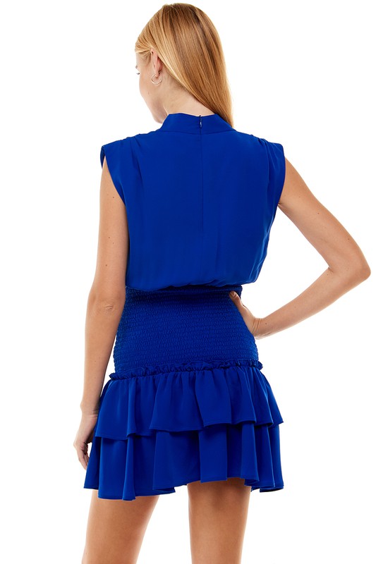 Draped Cowl Neck Dress (Pick Color)