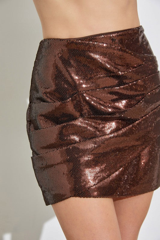 Wrap Sequin Skirt