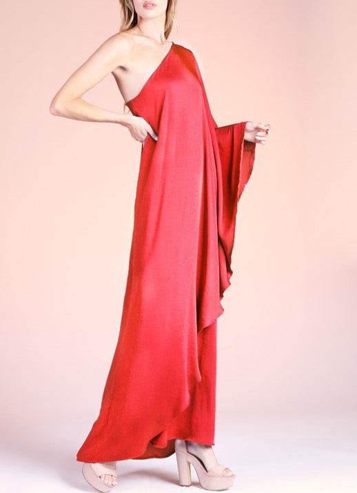 Athena One Shoulder Maxi