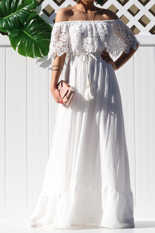 Off Shoulder Maxi Dress