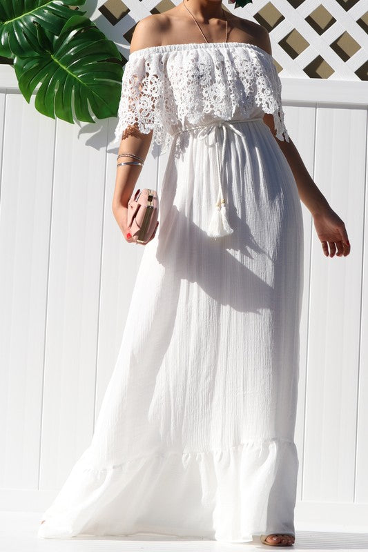 Off Shoulder Maxi Dress