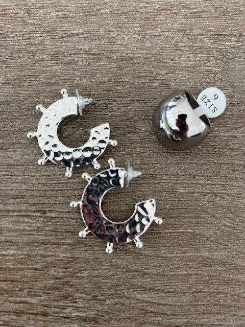 Textured Hoops with balls (Pick Color)
