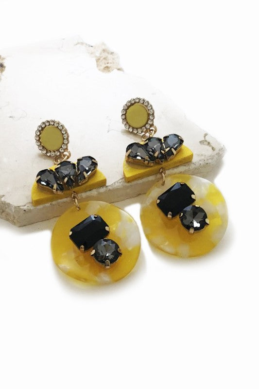 Tortoiseshell Crystal Earrings