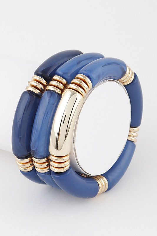 Three Toned Tube Bracelet (Pick Color)