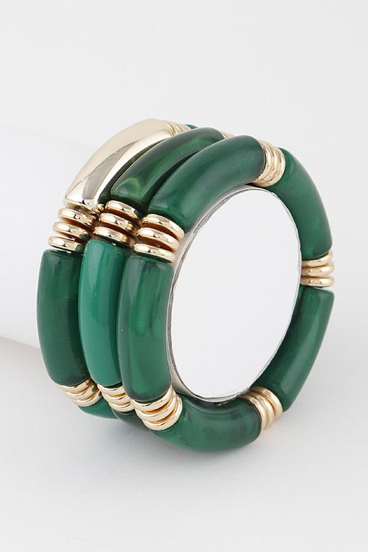 Three Toned Tube Bracelet (Pick Color)