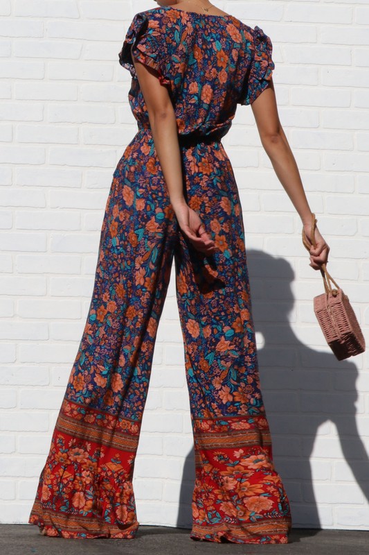 Floral Print Jumpsuit