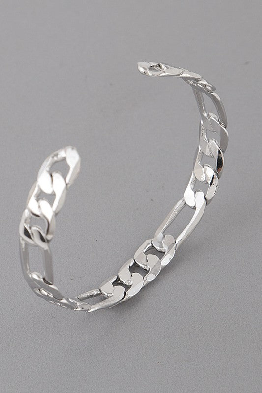 Cuban Chain Cuff Bracelet