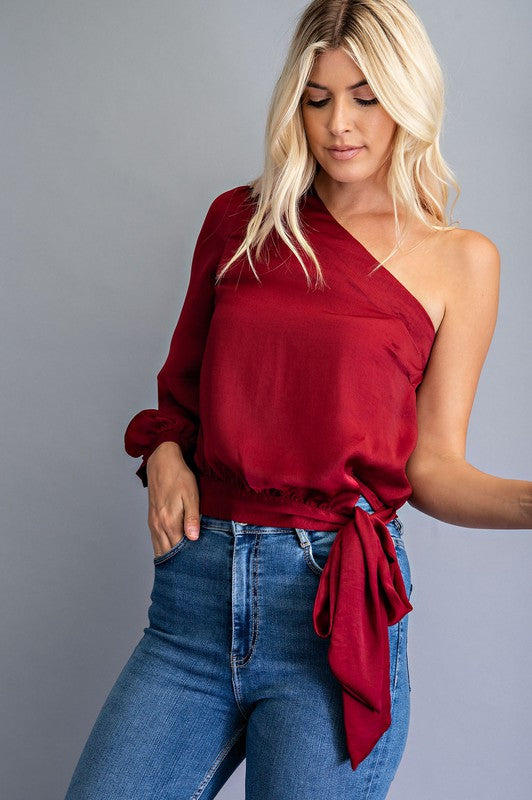One Shoulder Top (Pick Color)