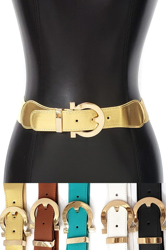Classy Gold Hook Elastic Belt (Pick Color)