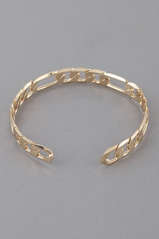 Cuban Chain Cuff Bracelet