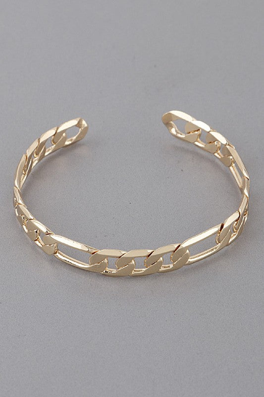 Cuban Chain Cuff Bracelet