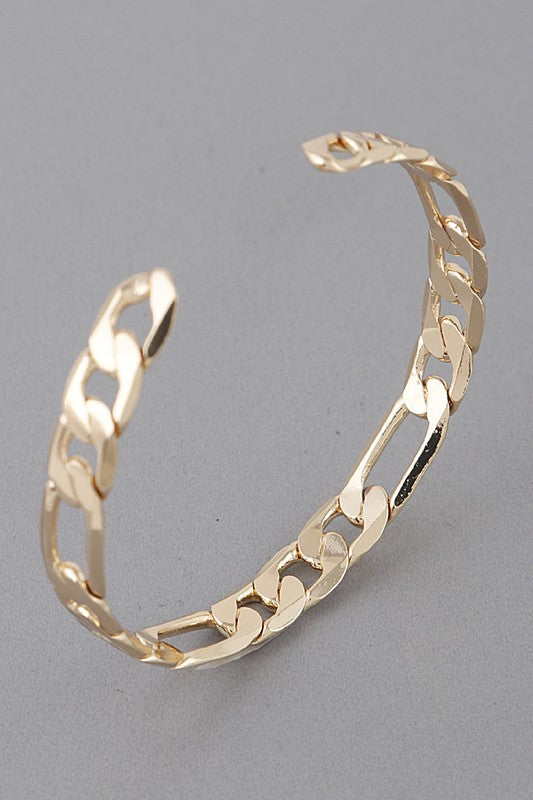 Cuban Chain Cuff Bracelet